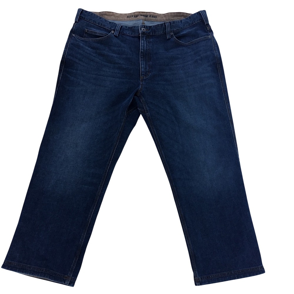 Duluth Trading Co Flex Ballroom Jeans Mens 42x28 Relaxed Fit Dark Wash Denim